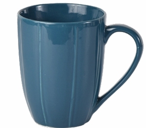 Tasses et mugs en grès, mug à café en céramique rétro à rayures en relief - Product Image 3