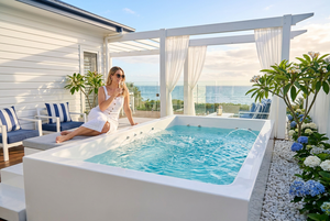 Piscina de Lujo para Familias, Piscina Grande Enterrada Personalizada, <span class=keywords><strong>Jacuzzi</strong></span>, Piscina Grande de Fibra de Vidrio para Exteriores en Oferta - Product Image 1
