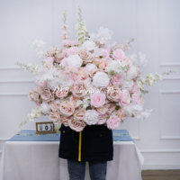Bouquet de fleurs très vendu pour la fête des mères, décorations pour la maison, fleurs de cerisier mélangées à des roses, fleurs artificielles en boule