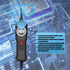공장용 블랙 전기 LED 라이트 배터리 감지기 단락 회로 테스터 펜 범용 자동차 진단 도구 무선 LCD - Product Image 3