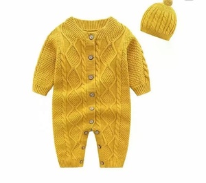 Vente chaude <span class=keywords><strong>hiver</strong></span> bébé tricot <span class=keywords><strong>manteau</strong></span> doux à manches longues chaud pull à capuche veste pour décontracté couleur unie bébé vêtements - Product Image 3