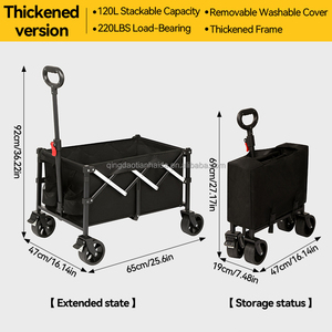 Chariots pliables, <span class=keywords><strong>chariot</strong></span> <span class=keywords><strong>pliable</strong></span> avec roues, <span class=keywords><strong>chariot</strong></span> à main <span class=keywords><strong>pliable</strong></span> pour la <span class=keywords><strong>plage</strong></span>, le camping, les sports, le jardin - Product Image 6
