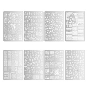 Best Selling Stainless Steel <strong>Nail</strong> Art Stamping Plates Featuring Lace Butterfly Floral Herringbone Patterns <strong>Nail</strong> <strong>Transfer</strong> - Product Image 5