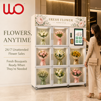 Distributeur automatique intelligent de fleurs fraîches avec réfrigération pour la vente au détail en libre-service 24h/24 et 7j/7