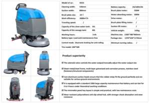 Nettoyeur-sécheur de sols industriel automatique à double bac, machine de nettoyage à prix abordable pour carrelage/bois/peinture - Product Image 5