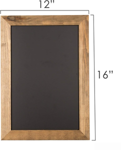<span class=keywords><strong>Tableau</strong></span> noir magnétique rustique en bois marron encadré à suspendre pour décoration de ferme, menu de mariage ou restaurant - Product Image 4
