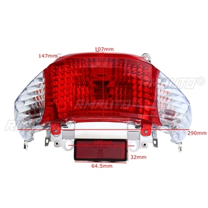 Feu arrière de moto 12V avec clignotants pour scooters chinois 50cc GY6, cyclomoteurs Chuanl, Sunny, SSR, TaoTao - Product Image 6