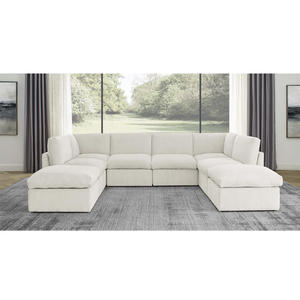 مجموعة أرائك سحابية جميلة ناعمة جدًا من الشمال مجموعة أثاث أريكة مقطعية وحدات أثاث - Product Image 2