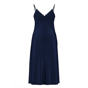 <span class=keywords><strong>Grande</strong></span> <span class=keywords><strong>taille</strong></span> Vintage décontracté femmes été glace <span class=keywords><strong>soie</strong></span> Camisole vêtements de nuit chemise de nuit Sexy fente longue douce Satin maison tenue - Product Image 5