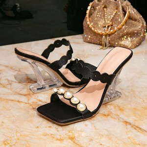 Sandalias de Tacón Alto para Mujer QLFashion, Zapatos Negros de Punta Cuadrada a la Moda - Product Image 5