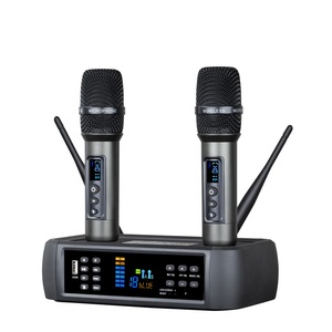 Professional AudioSure Dynamic Microphone Cardioid Polar Pattern Handheld Metal 2-Channel <b>Wireless</b> <b>Mic</b> Family KTV Karaoke Church - Product Image 5