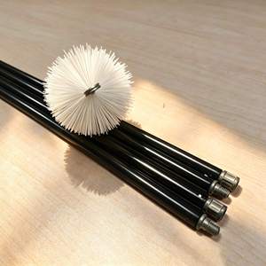 Brosse à <span class=keywords><strong>cheminée</strong></span> en nylon à tête ronde de 110 mm, connexion filetée, pour un nettoyage en douceur des cheminées et des tuyaux - Product Image 3