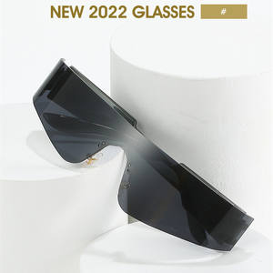 Gafas de sol futuristas para hombre y mujer, lentes de sol Punk sin montura, de una pieza, Miorred, novedad de 2022 - Product Image 2