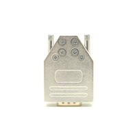 D-SUB 9pin HDB15 connecteur plug métal en alliage de zinc shell D SOUS 9P VGA15 noir couverture
