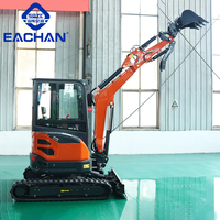 Mini-excavatrice de 2,5 tonnes, hydraulique, diesel, micro-pelleuse, chenille agricole, à queue courte, petite pelleuse, livraison gratuite, CE EPA