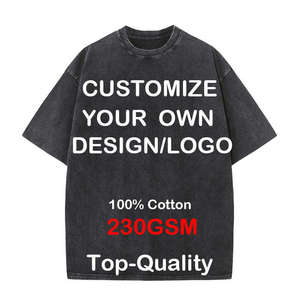 T-shirt délavé à l'acide de haute qualité 100 % coton, style streetwear, vente chaude, motif vintage, confortable, coupe oversize, t-shirt uni, vente en gros - Product Image 2