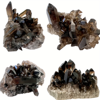 Vente en gros de grappes de quartz fumé noir naturel de qualité AAAs pour cadeaux et décoration