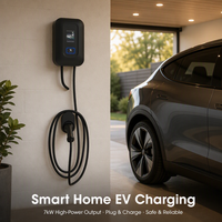 Station de recharge pour véhicules électriques intelligente de type 2 AC 11 kW à une borne, sur pied, pour hôtel, extérieur