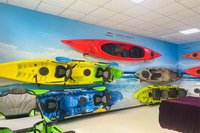 Kayak à pédales de haute qualité 12 pieds 3,8 m Kayak à pédales à assise sur le dessus Kayak de pêche à pédales avec système de propulsion Tarpon