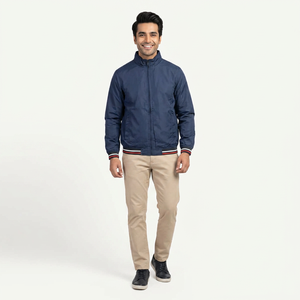 Veste coupe-vent vintage à capuche tendance en toile légère à fermeture éclair personnalisée Streetwear à la mode pour hommes - Product Image 1