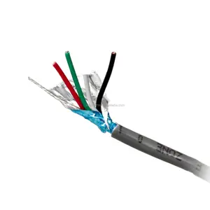 Cable de alarma de calidad superior, cable de alarma 4C resistente a las llamas, cable de fuego conductor de cobre blindado