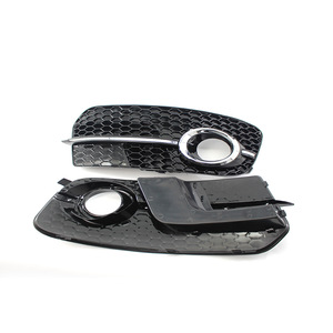 Audi Q5 Front Bumper <b>Grille</b> Honeycomb <b>Mesh</b> Fog Light Bezels Black ABS 2013-2015 Retrofit Upgrade - Product Image 1