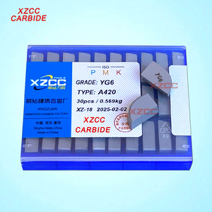 Puntas soldadas cementadas YG8 A420, Herramientas de corte para torneado externo YG6 A416, Insertos P30 K20 A412 Zhuzhou, A412 A416 A420 A425 A430 A430 - Product Image 2