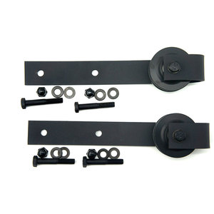 Accessoires de quincaillerie pour <span class=keywords><strong>porte</strong></span> <span class=keywords><strong>coulissante</strong></span> de <span class=keywords><strong>grange</strong></span> en métal à montage au plafond, système coulissant en fer forgé pour portes - Product Image 2