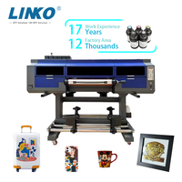 Imprimante d'étiquettes UV DTF haute vitesse LINKO A1, film AB, autocollant multicolore, machine d'impression jet d'encre UV