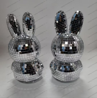 Décoration de Pâques, cadeau de Pâques personnalisé de style disco coloré, nœud festif