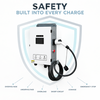 Borne de Recharge Rapide DC 40kW CCS2 pour Véhicules Électriques, Station de Recharge Monopistolet OCPP 1.6J avec Paiement RFID, IP54, pour Flotte, Dépôt, Commercial et Vente au Détail (EVSE)