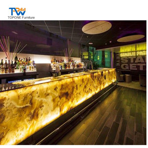 Custom Natural Backlit Onyx Nightclub Restaurant <span class=keywords><strong>Bar</strong></span> Ágata De Quartzo De Cristal Amarelo Pedra Translúcida <span class=keywords><strong>Bar</strong></span> Contador - Product Image 1