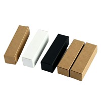 Boîte d'emballage en carton écologique pour tube de brillant à lèvres, rose et noir, DIY, vide, pliable, 24*110mm, pour cadeaux