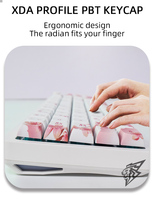 Clavier de jeu mécanique ergonomique Aflion 35 touches avec rétroéclairage RGB, filaire USB, pour gaucher, mini clavier de jeu