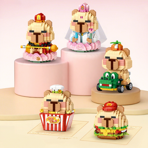 LOZ8875-79 Juego <span class=keywords><strong>de</strong></span> Construcción <span class=keywords><strong>de</strong></span> 350 Piezas, Familia <span class=keywords><strong>de</strong></span> Delfines, Comida, <span class=keywords><strong>Hamburguesa</strong></span>, Plástico, Educativo, Ensamblable, Regalo para Niños - Product Image 1