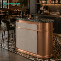 Porte-bouteilles en bois créatif de luxe moderne en forme de L, écologique, durable, facile à nettoyer, pour bars et comptoirs à cocktails