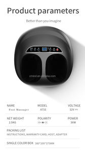 Новый электрический массажер для ног 12В с глубоким разминающим воздействием, шиацу, воздушно-компрессионной терапией, подогревом и функцией массажа ног - Product Image 6