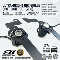 Vente en gros OEM – Phare de calandre LED étanche IP67 à double faisceau (loin/rapproché) 43W 36W 9-30V Blanc Jaune pour Mercedes Benz G63
