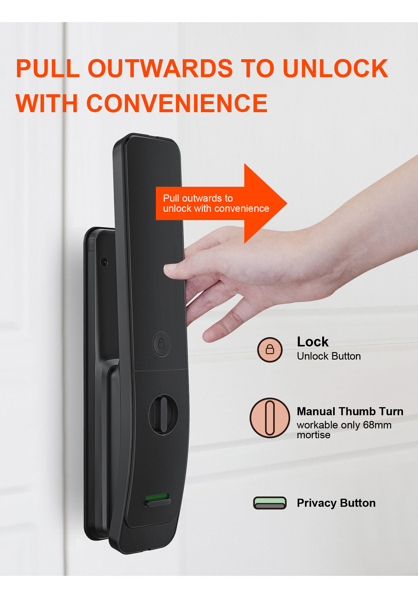 smart lock push pull