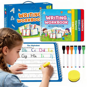Cahier <span class=keywords><strong>de</strong></span> traçage réutilisable pour enfants, cahier d'exercices <span class=keywords><strong>de</strong></span> contrôle du stylo avec lignes, formes, lettres, chiffres, pour les enfants <span class=keywords><strong>de</strong></span> 0 à 7 ans - Product Image 6