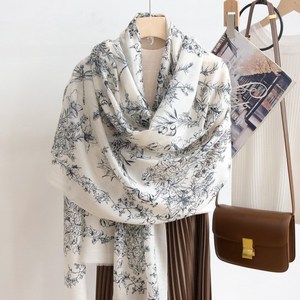 <strong>Wholesale</strong> Custom Logo 100*200 <strong>Wool</strong> Fabric Long Scarf Fashion Female Scarf for Women <strong>Wool</strong> <strong>Shawls</strong> <strong>Wool</strong> Bulk Scarf for Warming - Product Image 1