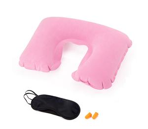1 Juego de Almohada de Viaje 3 en 1 en Forma de U, Almohada Inflable para el Cuello, Antifaz con Tapones para los Oídos - Product Image 3