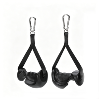 Poignées ergonomiques robustes antidérapantes pour appareil à câbles, sangles en nylon, mousquetons métalliques, poignées de gym, bande de résistance pour exercices de pectoraux