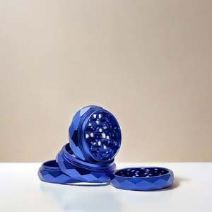 Broyeur à herbes en aluminium de qualité supérieure, classique, à bords diamantés, manuel, 63 mm, 4 couches, accessoires pour fumer - Product Image 6