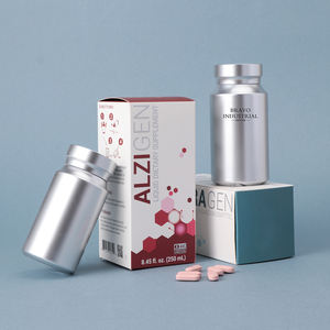 Venta al por mayor medicina de lujo <span class=keywords><strong>CRC</strong></span> cápsula botella de vitamina botella de suplemento PET botella de plástico vacía medicina píldora botella con tapa dorada - Product Image 2