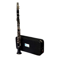Penjualan laris klarinet Ebonite warna coklat perak Jerman 13 kunci dan 14 kunci Kap legiure dengan alat musik casing