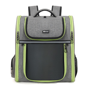 Pet Carrier <b>Backpack</b> Airline Approved Large Capacity Breathable For <b>Cat</b> Outdoor Travel Gray Green - Product Image 2