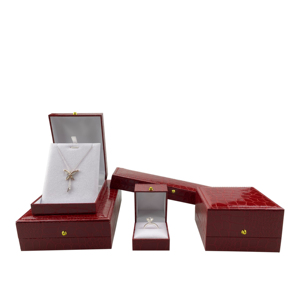 High Quality Custom Logo Luxury Jewelry Organizer Jewelry Box Packaging Gift Crocodile Leather Pu Classic Jewelry Boxes
