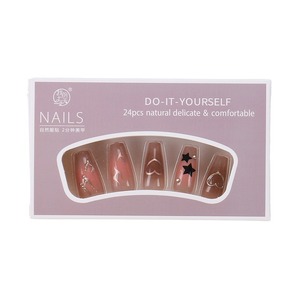 Thủ Công Mặc Lời Khuyên Mùa Thu Mùa Đông Hot Bán Năm Cánh Sao Đỏ Mặt Trái Tim Nghệ Thuật Hoàn Thành Dán Móng Tay Móng Tay Giả - Product Image 5