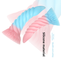 Dildo en silicone liquide en forme de tire-bouchon serpentin